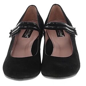 Suede Black Mary Jane wedges - combine elegance with comfort New Without Box